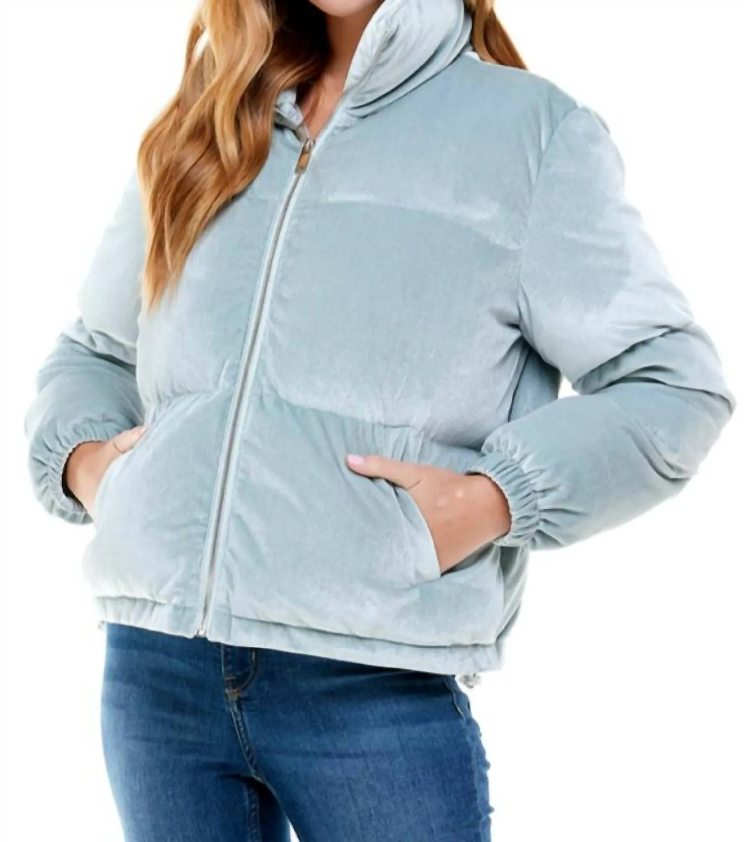 Puffer In Dusty Blue