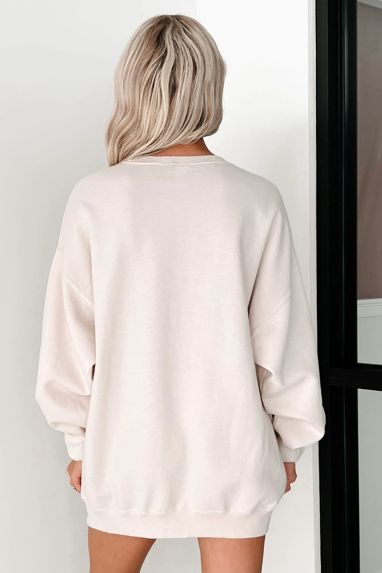 "Journey Of Love" Raspberry Graphic Sweatshirt (Beige)
