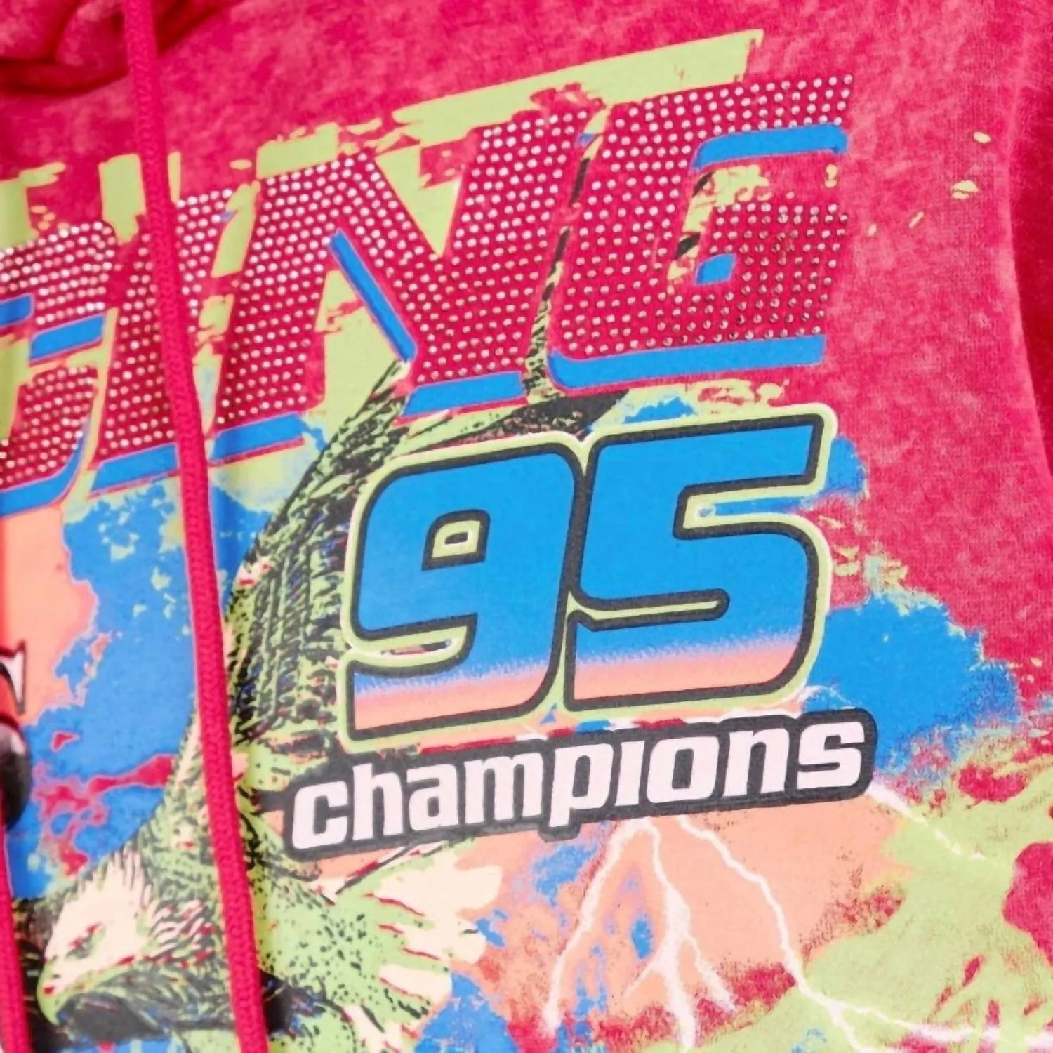Racing Cropped Hoodie In Red