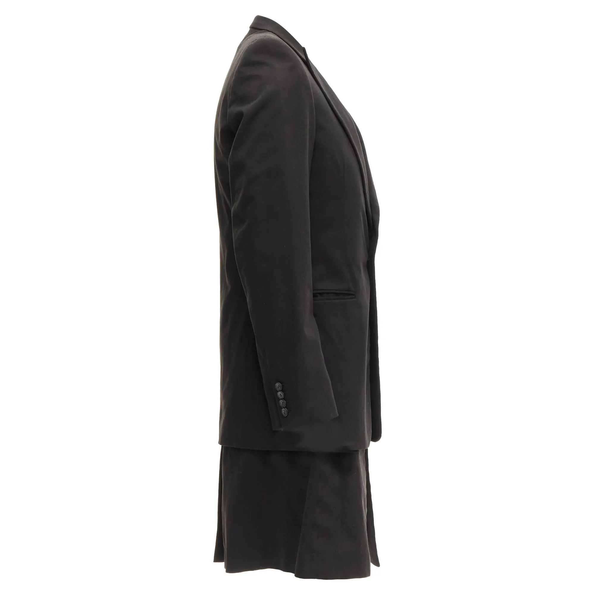 Raf Simons cotton detachable laye longline coat jacket