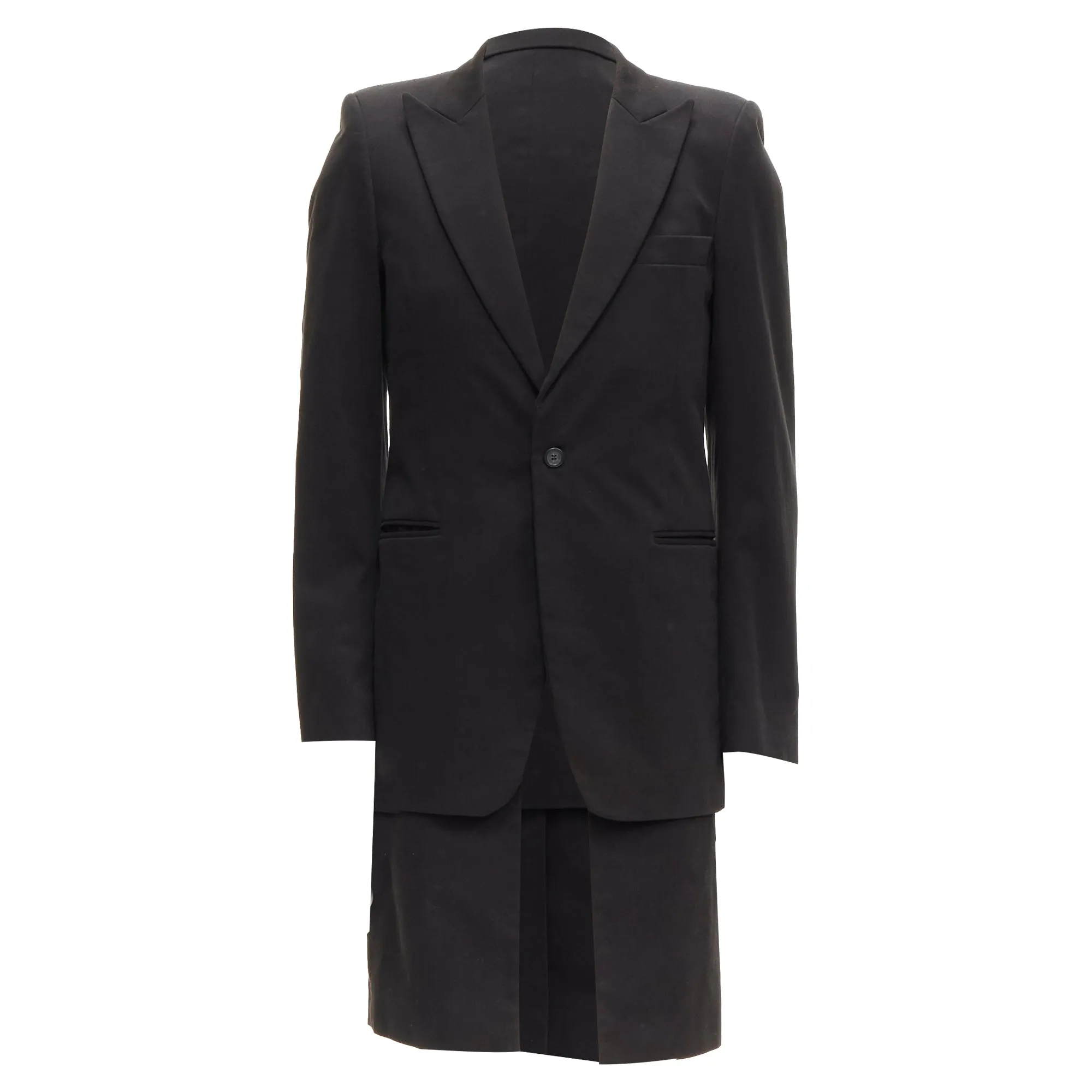 Raf Simons cotton detachable laye longline coat jacket