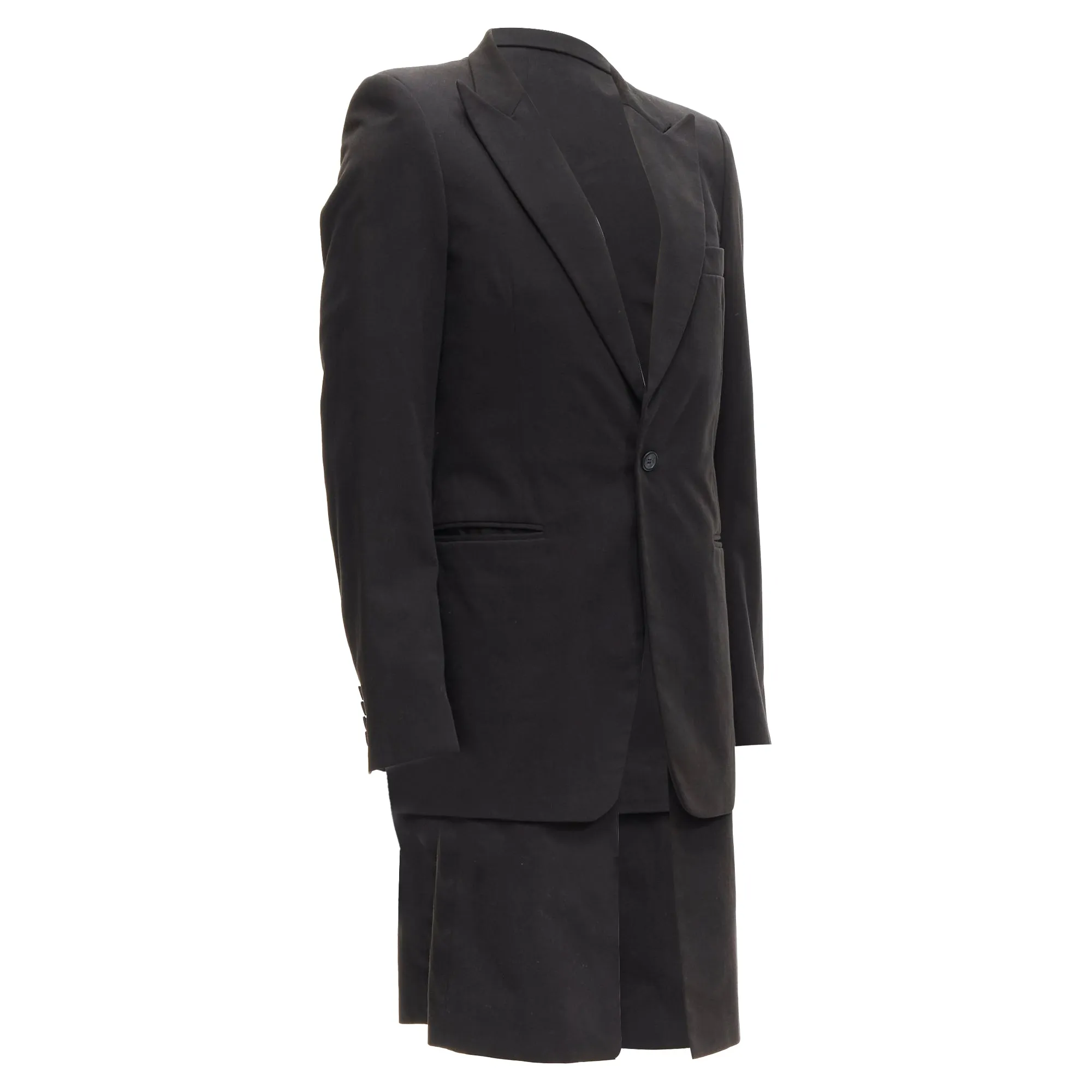 Raf Simons cotton detachable laye longline coat jacket