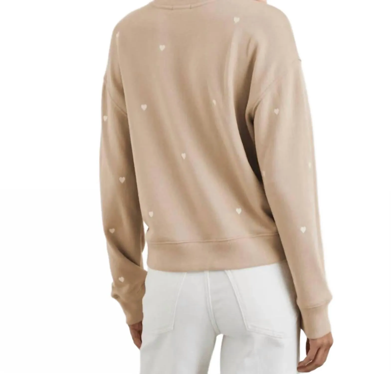Ramona Sweatshirt In Ecru Heart