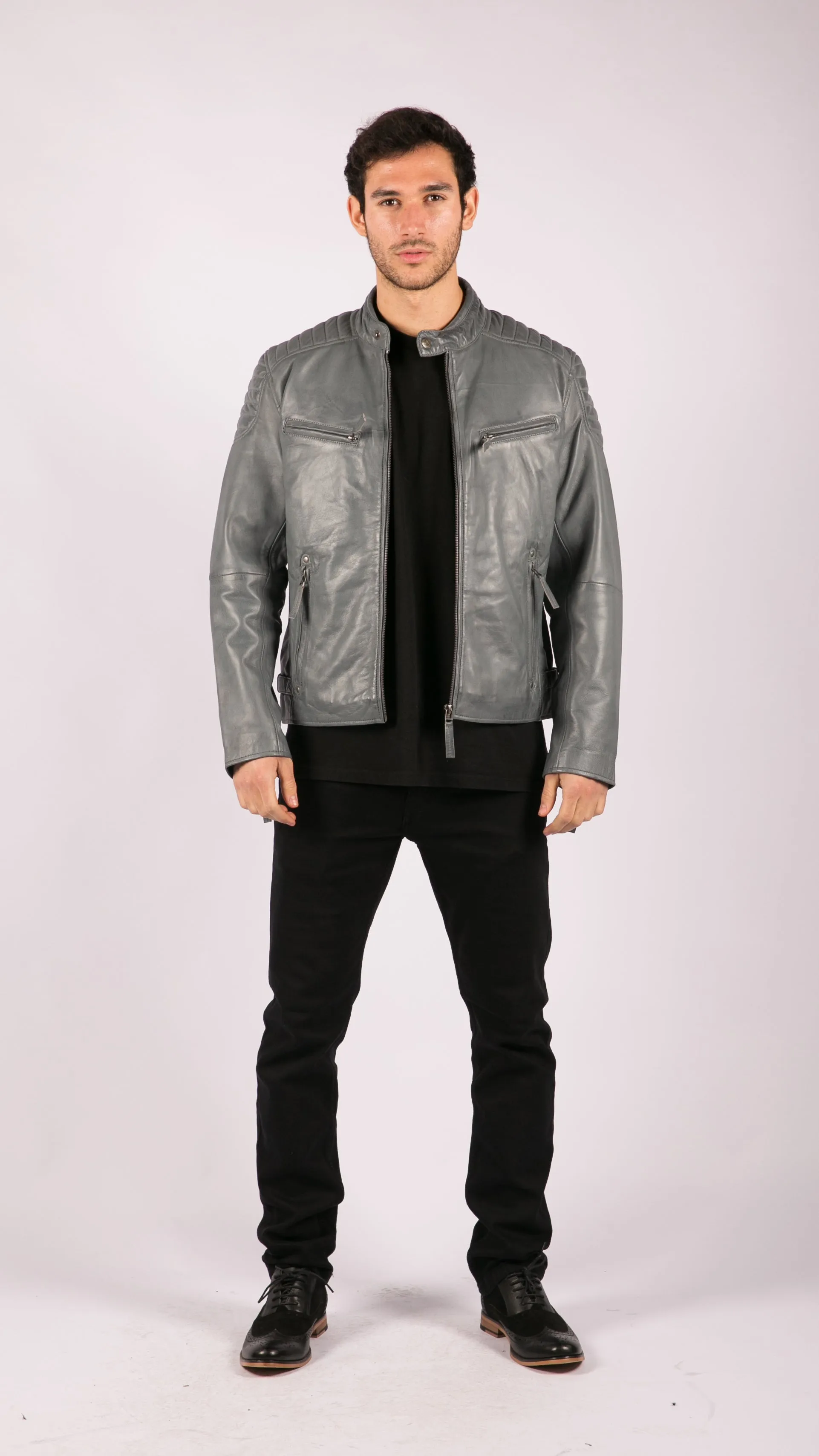 Real Leather Biker Jacket