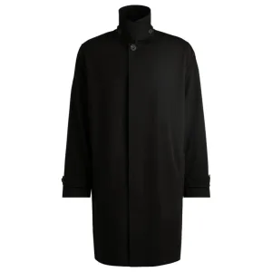 Regular-fit coat in water-repellent fabric