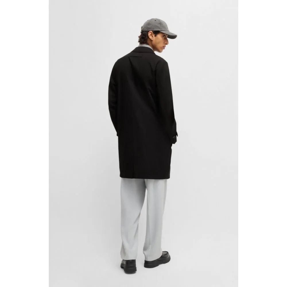 Regular-fit coat in water-repellent fabric