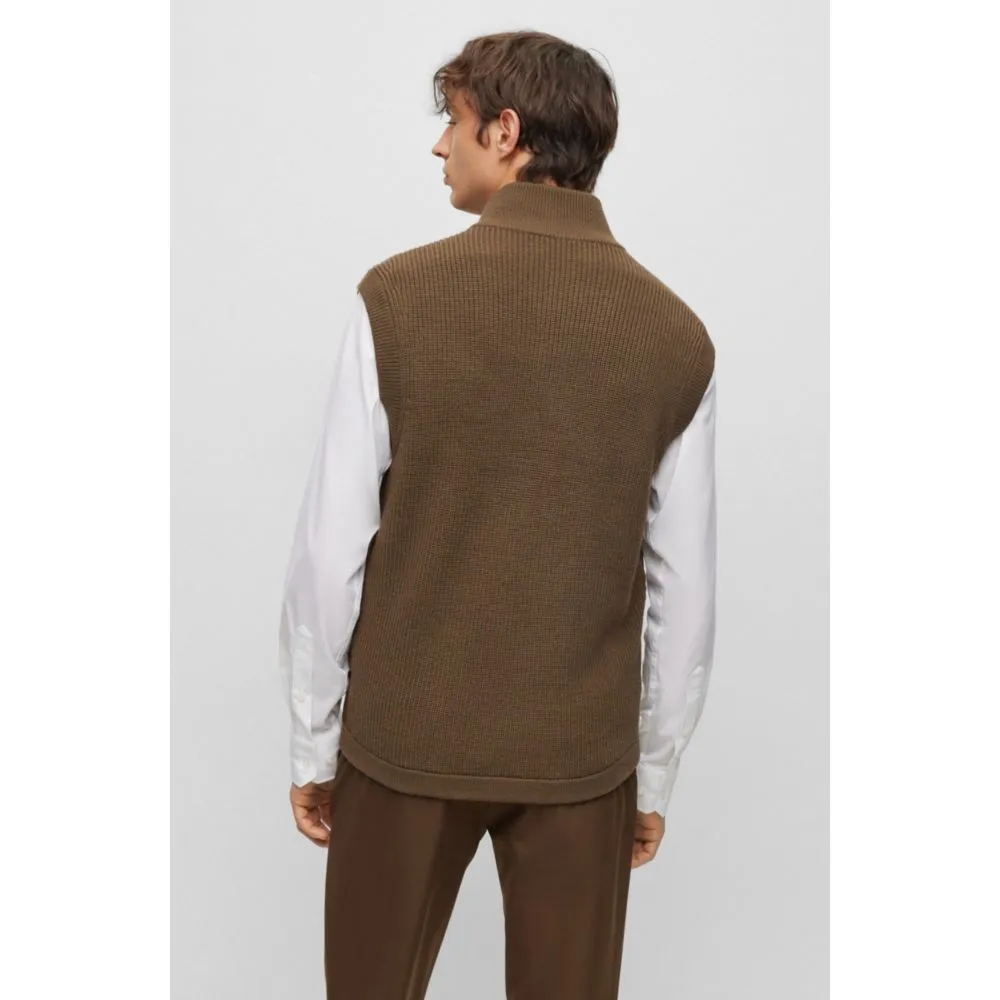 Regular-fit gilet with logo patch