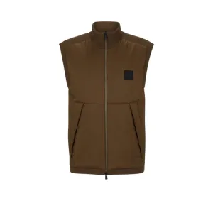 Regular-fit gilet with logo patch