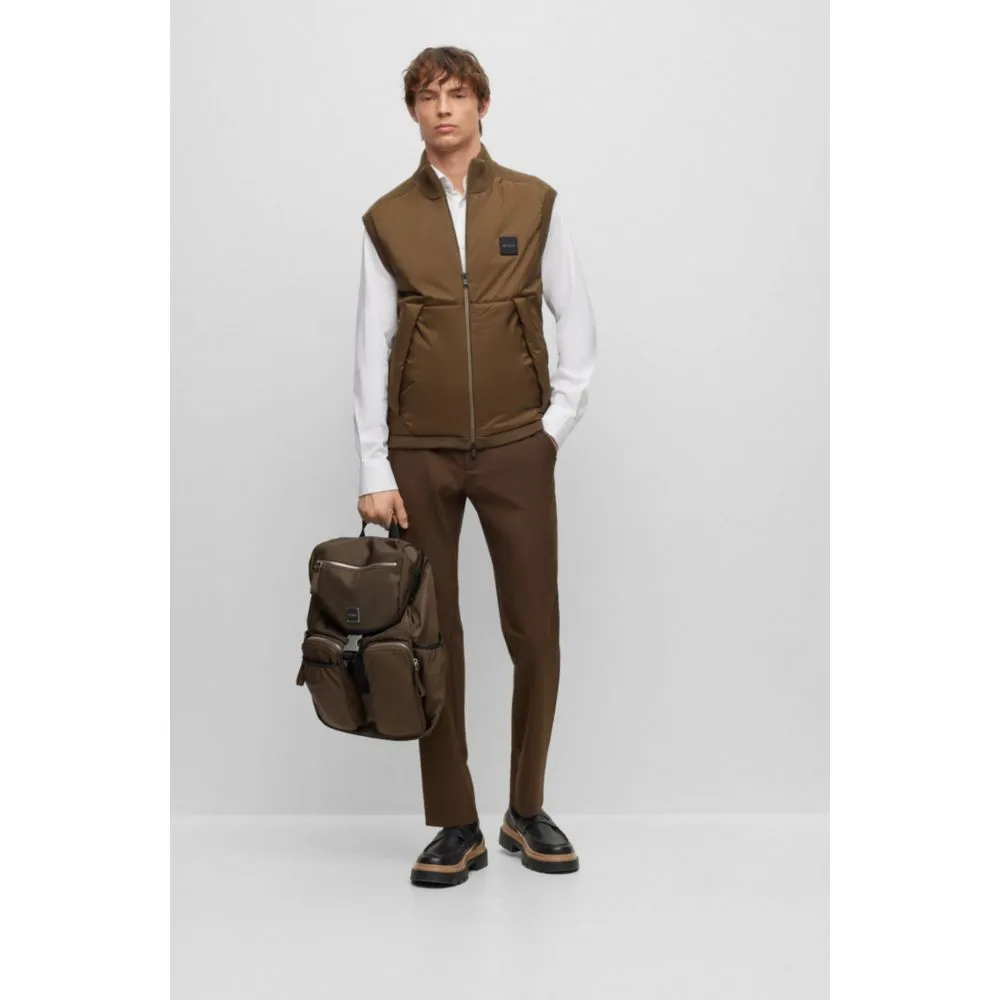 Regular-fit gilet with logo patch