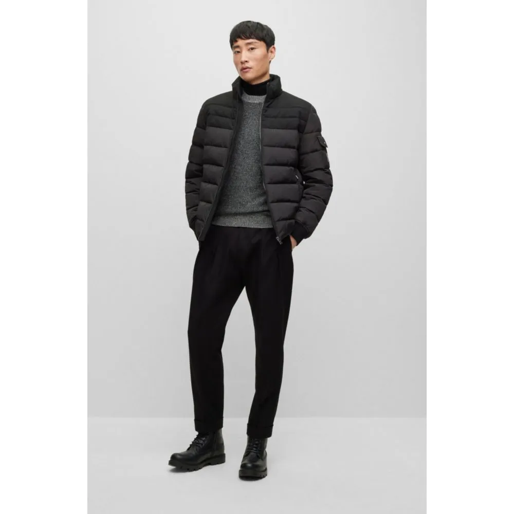 Regular-fit sweater with herringbone structure and ribbed cuffs