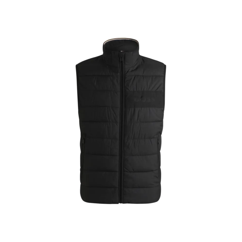 Regular-fit water-repellent gilet with tonal logo