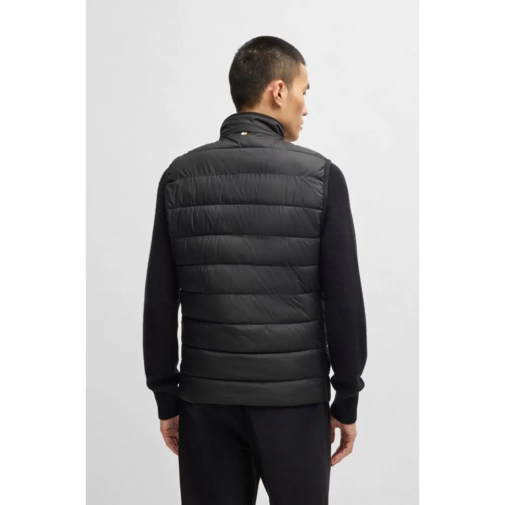 Regular-fit water-repellent gilet with tonal logo