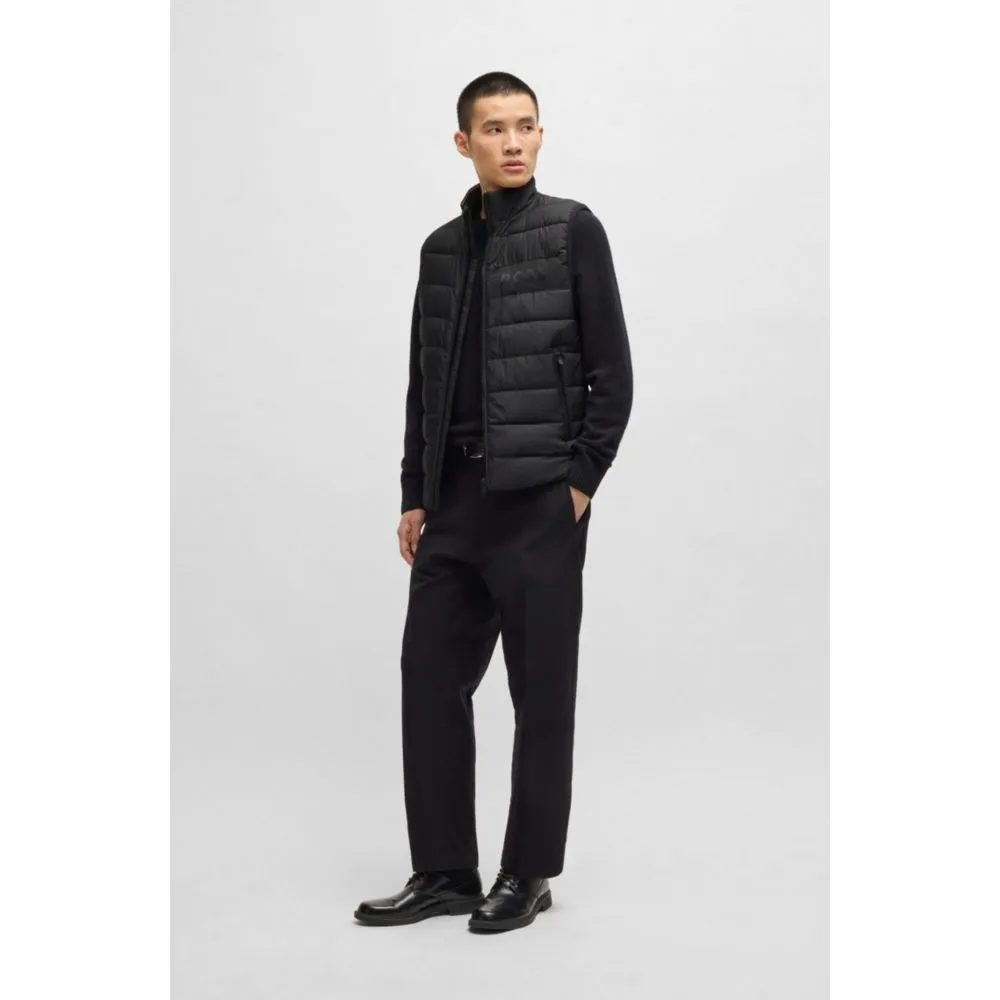 Regular-fit water-repellent gilet with tonal logo