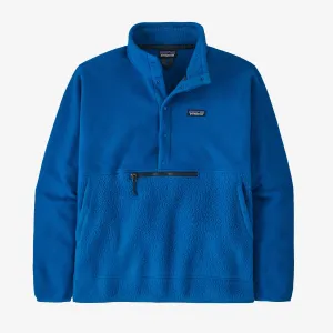 Retro Pile Snap Fleece Pullover In Endless Blue