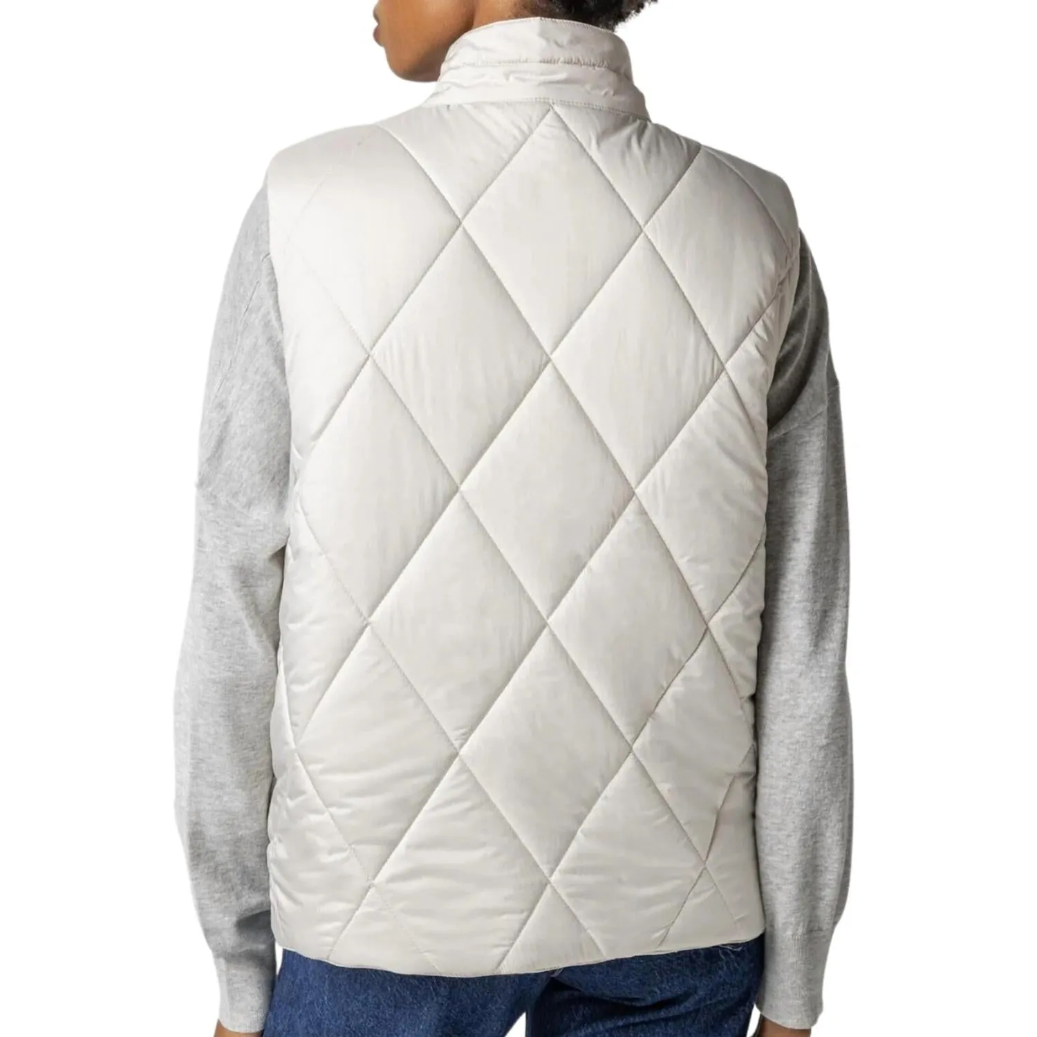 Reversible Snap Front Vest In Opal