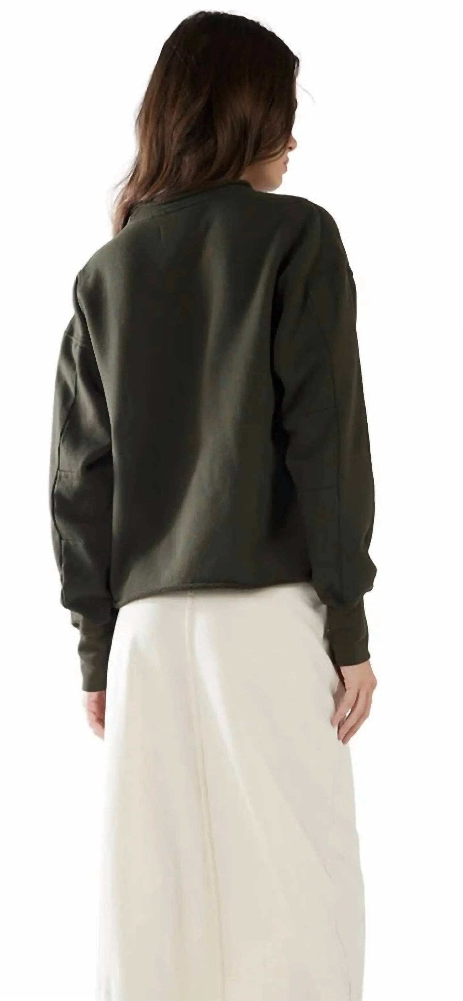 Riley Crop Roll Neck In Forest