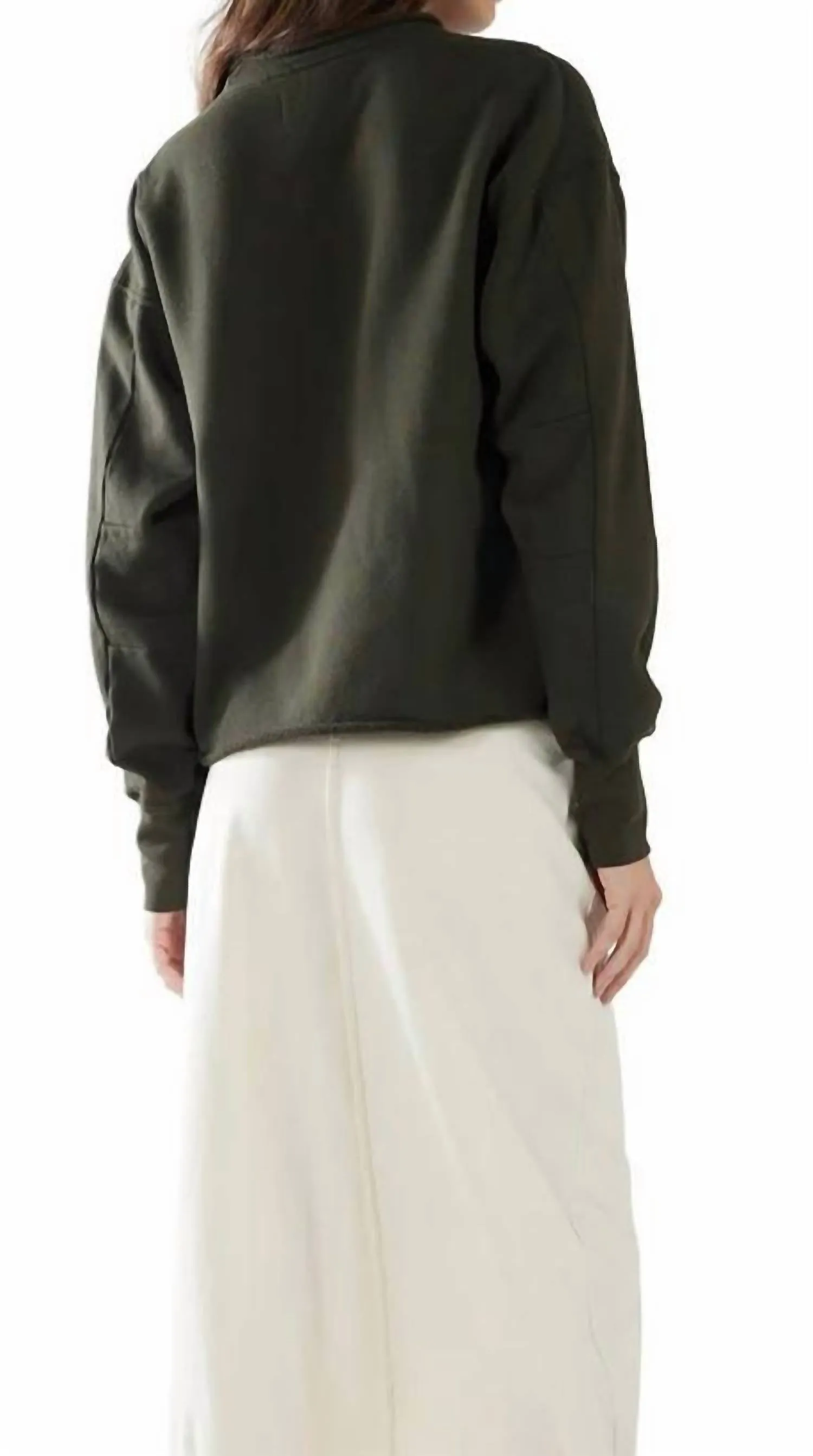 Riley Crop Roll Neck In Forest