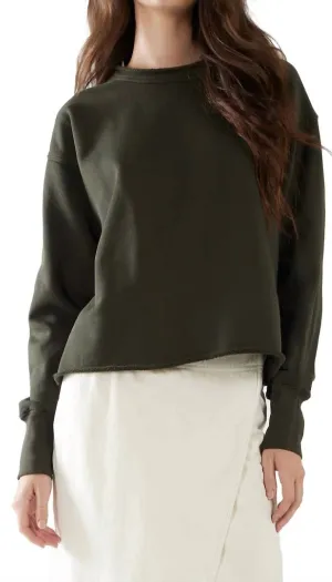 Riley Crop Roll Neck In Forest