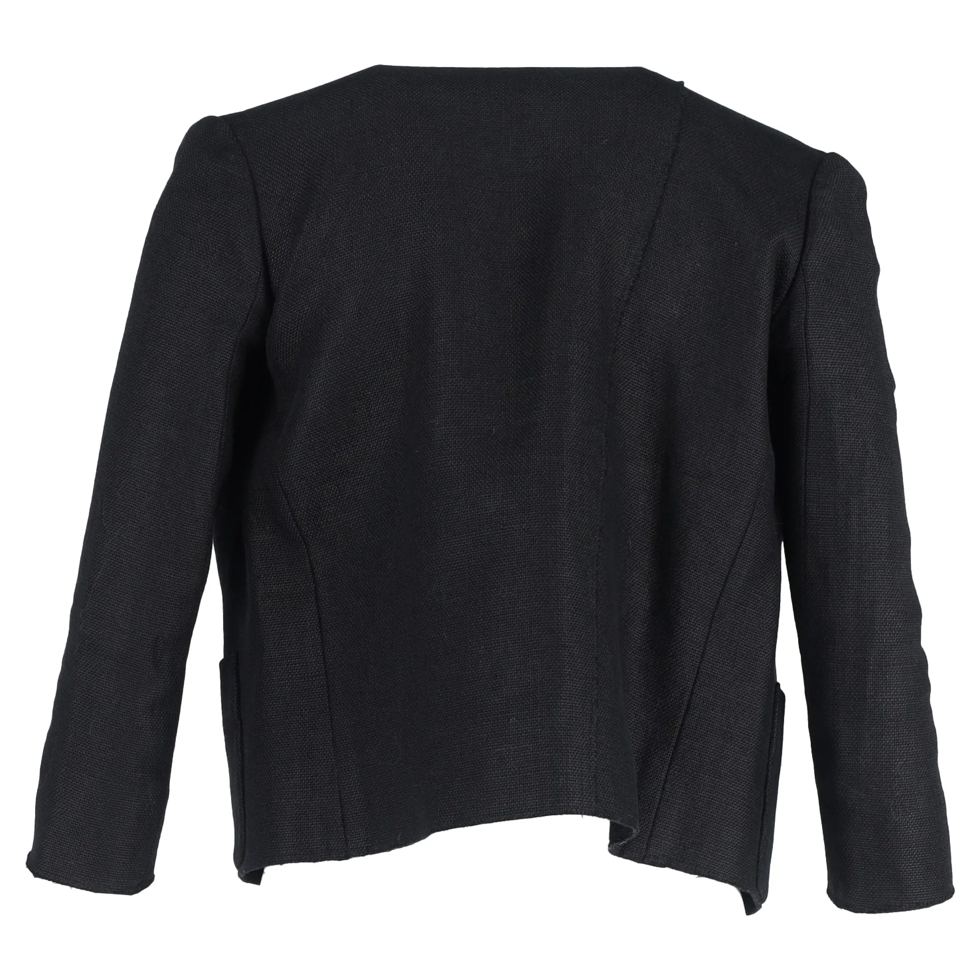 Roland Mouret 3/4 Sleeve Jacket in Black Linen