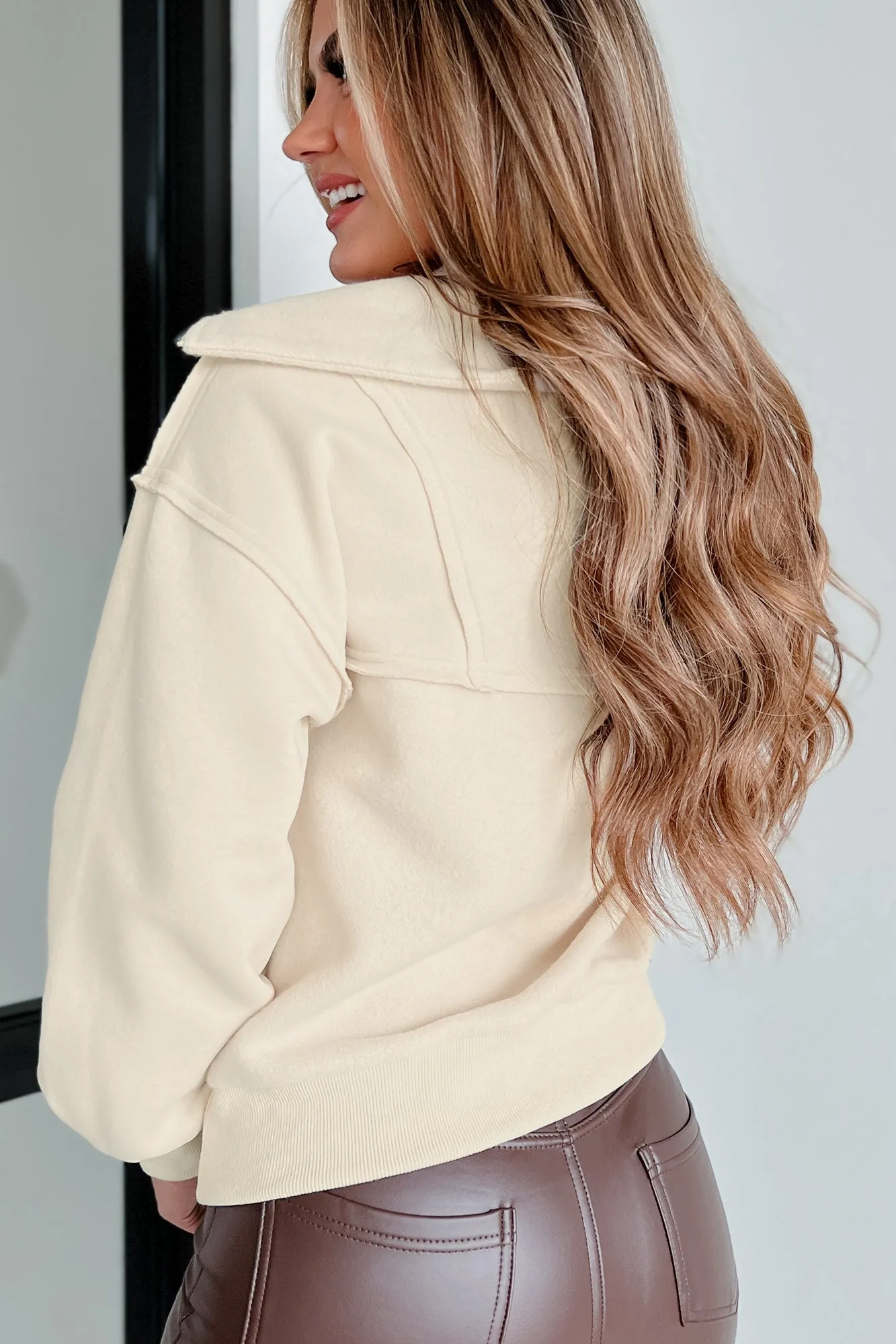 Rory Half-Zip Fleece Pullover (Cream)