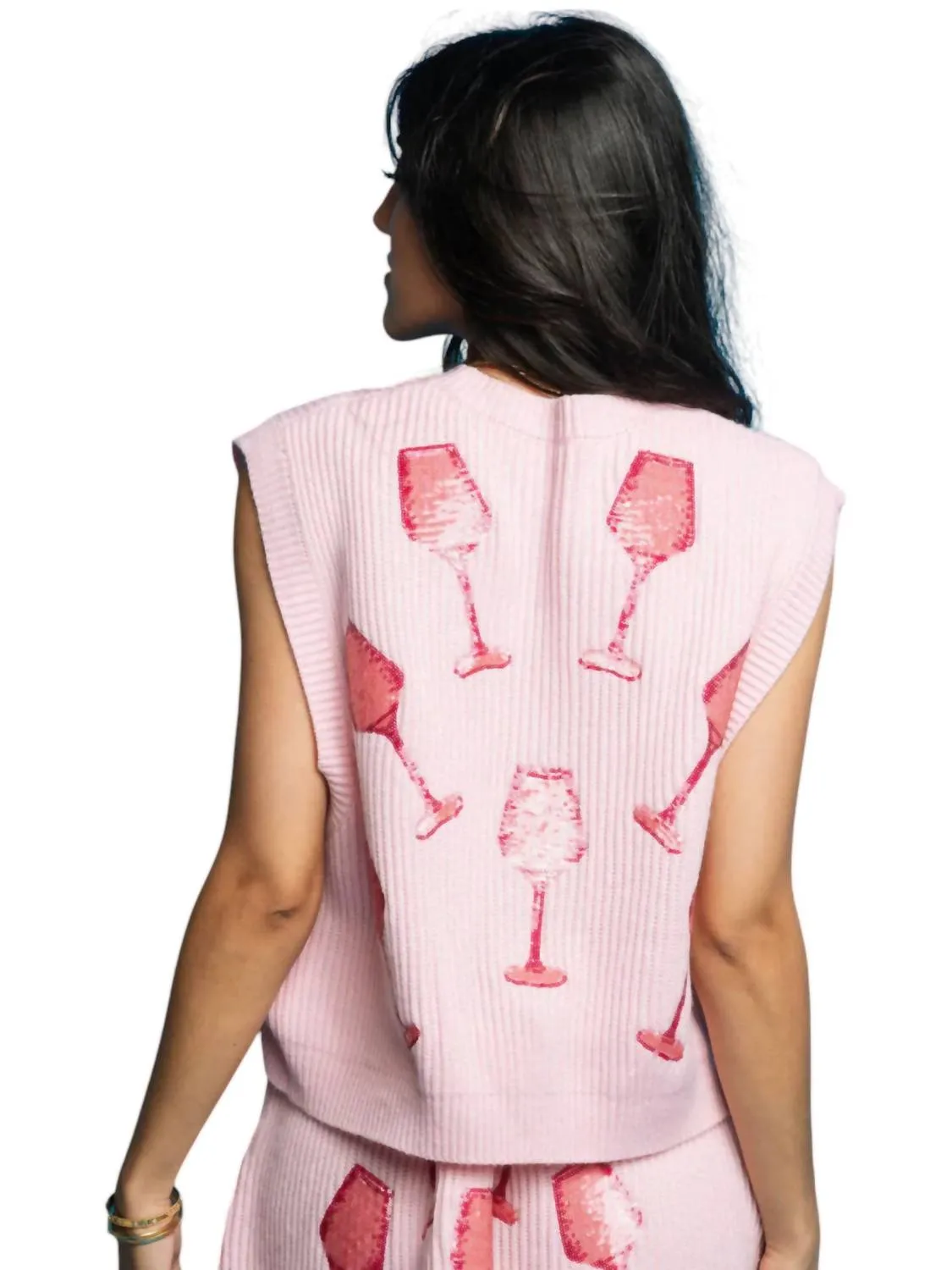 Rosè In The Usa Sweater Vest In Pink