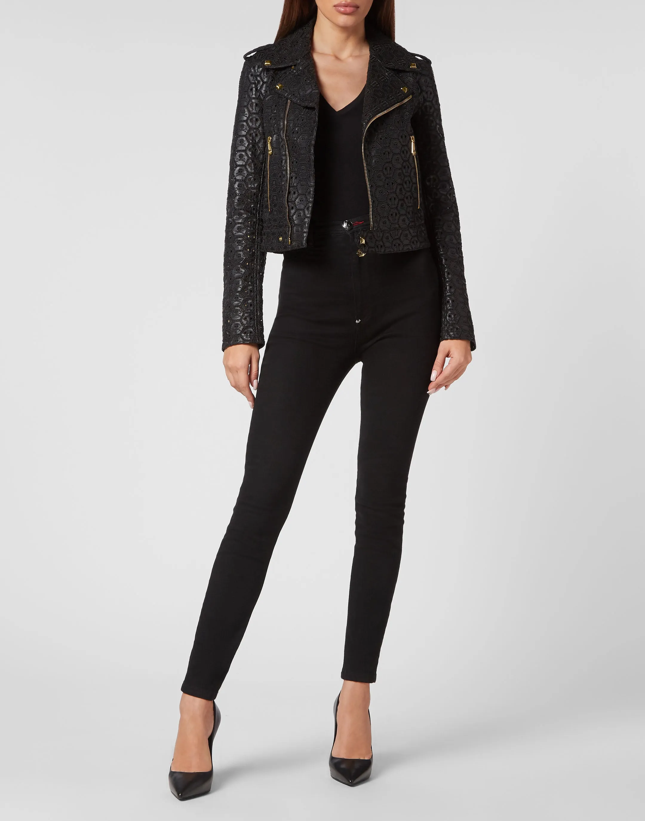 Sangallo  Leather Biker Jacket