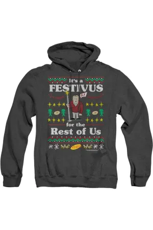 Seinfeld Festive Festivus Adult Heather Hoodie / Hooded Sweatshirt