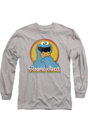 Sesame Street Cookie Monster Layers Long Sleeve Adult Tee / T-Shirt