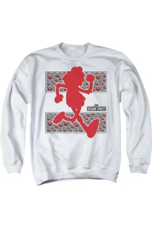Sesame Street Elmo Runs Adult Crewneck Sweatshirt