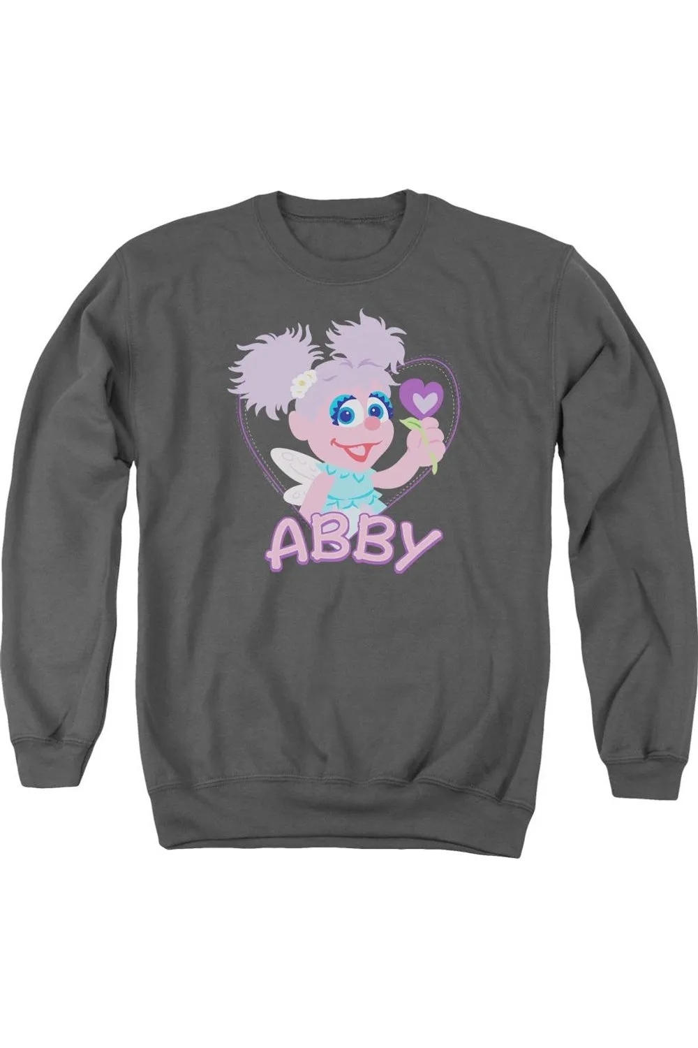 Sesame Street Flat Abby Adult Crewneck Sweatshirt