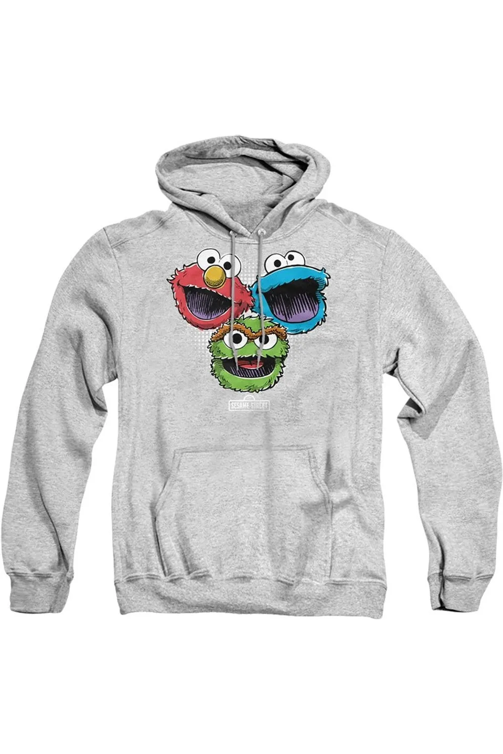 Sesame Street Halftone Heads Adult Pull Over Hoodie