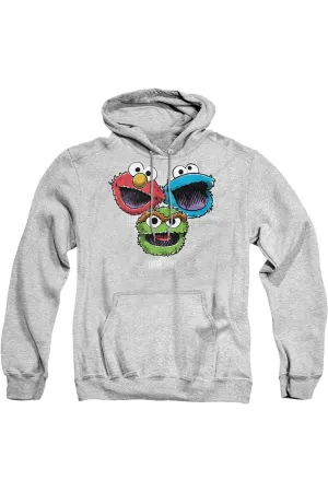 Sesame Street Halftone Heads Adult Pull Over Hoodie
