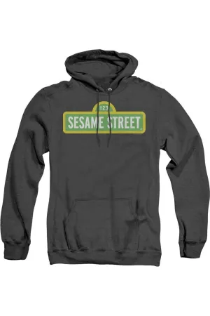 Sesame Street Logo Adult Heather Hoodie
