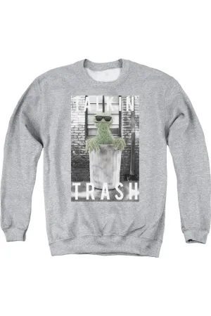 Sesame Street Talkin Trash Adult Crewneck Sweatshirt