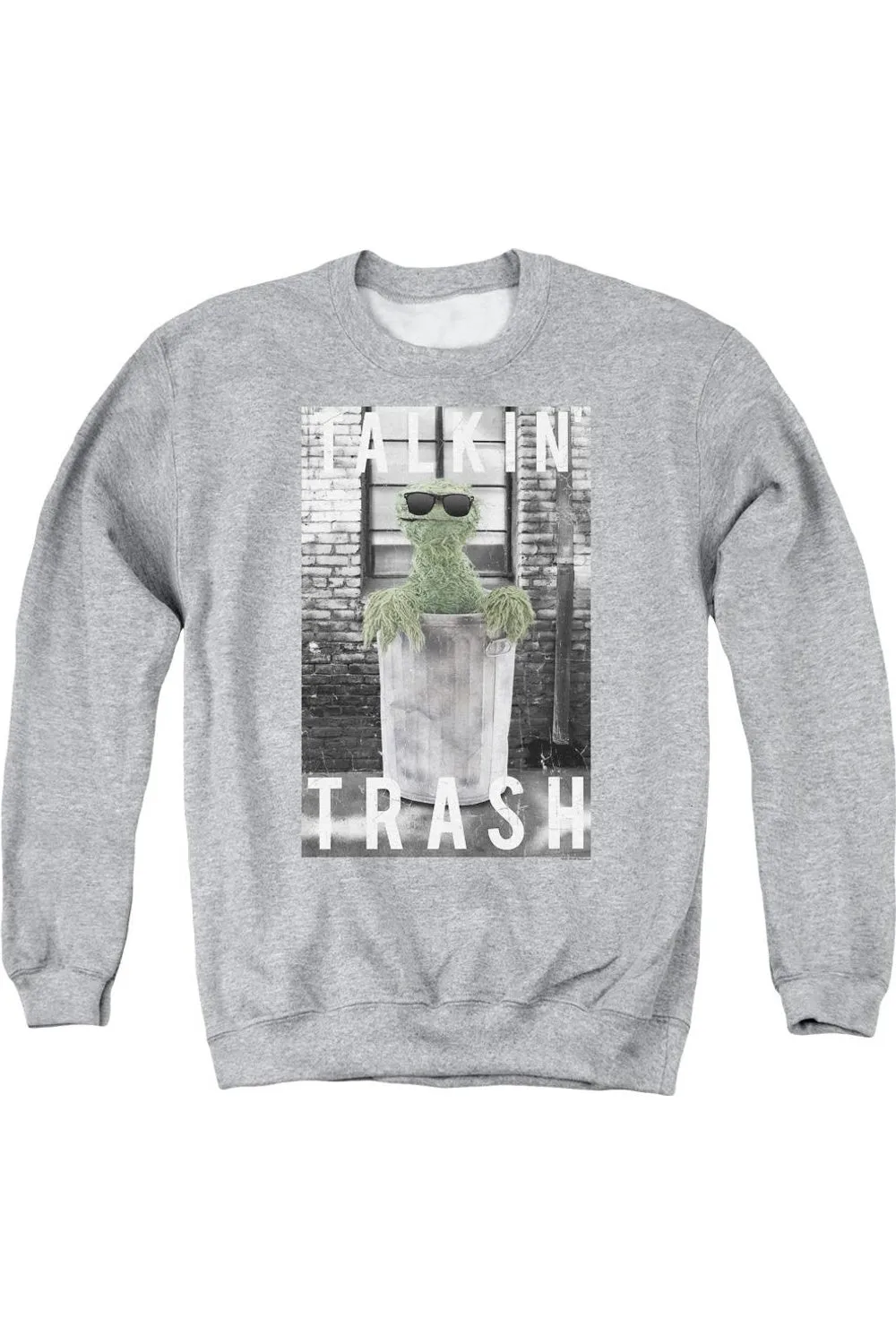 Sesame Street Talkin Trash Adult Crewneck Sweatshirt