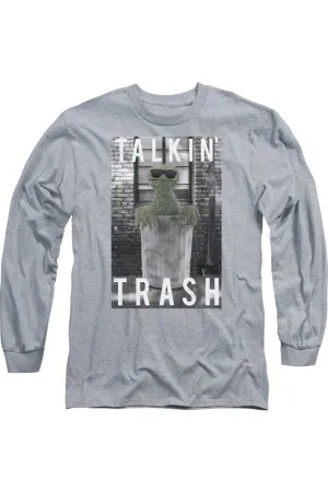 Sesame Street Talkin Trash Long Sleeve Adult Tee / T-Shirt