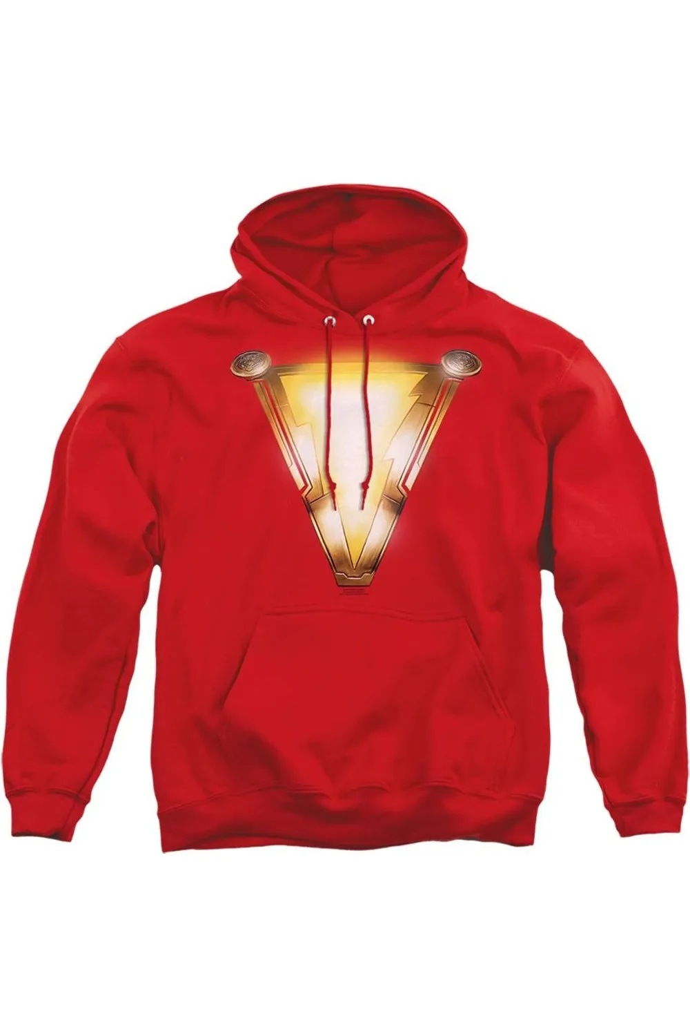 Shazam Movie Bolt Adult Pull Over Hoodie / Hooded Sweatshirt