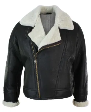 Sherling Sheepskin Cross Zip B3 Pilot Jacket