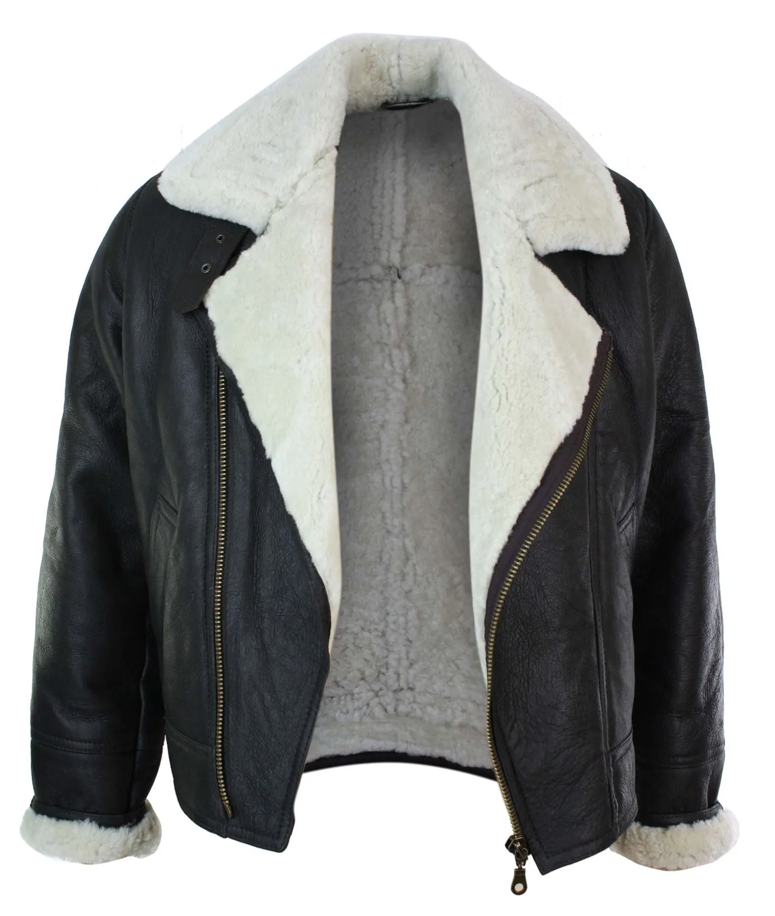 Sherling Sheepskin Cross Zip B3 Pilot Jacket