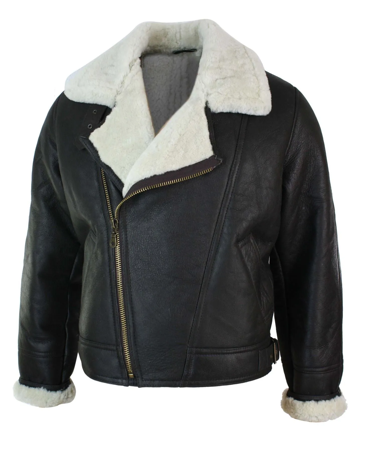 Sherling Sheepskin Cross Zip B3 Pilot Jacket