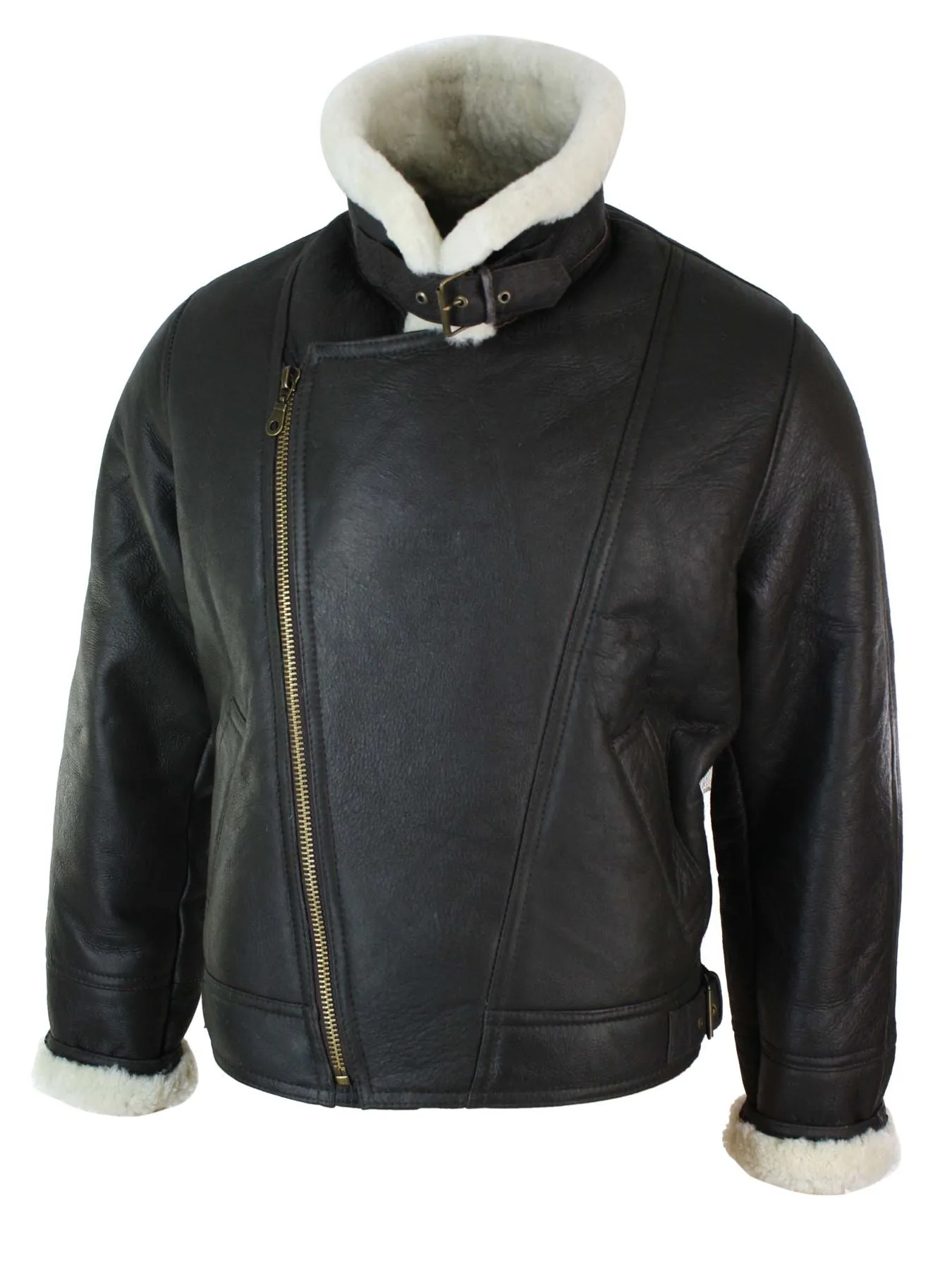 Sherling Sheepskin Cross Zip B3 Pilot Jacket