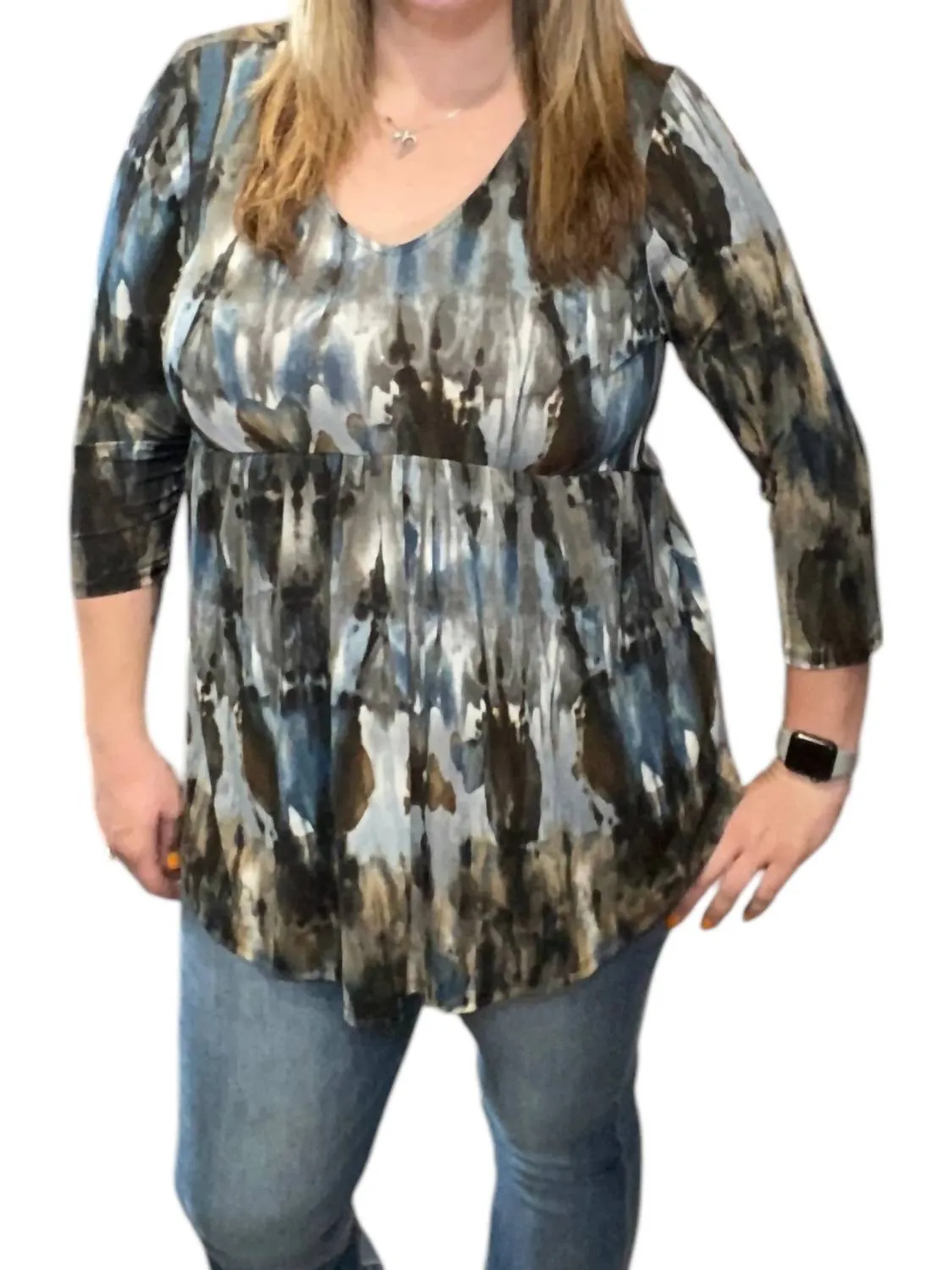 Sky Babydoll Top In Midnight