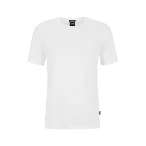 Slim-fit short-sleeved T-shirt in mercerized cotton