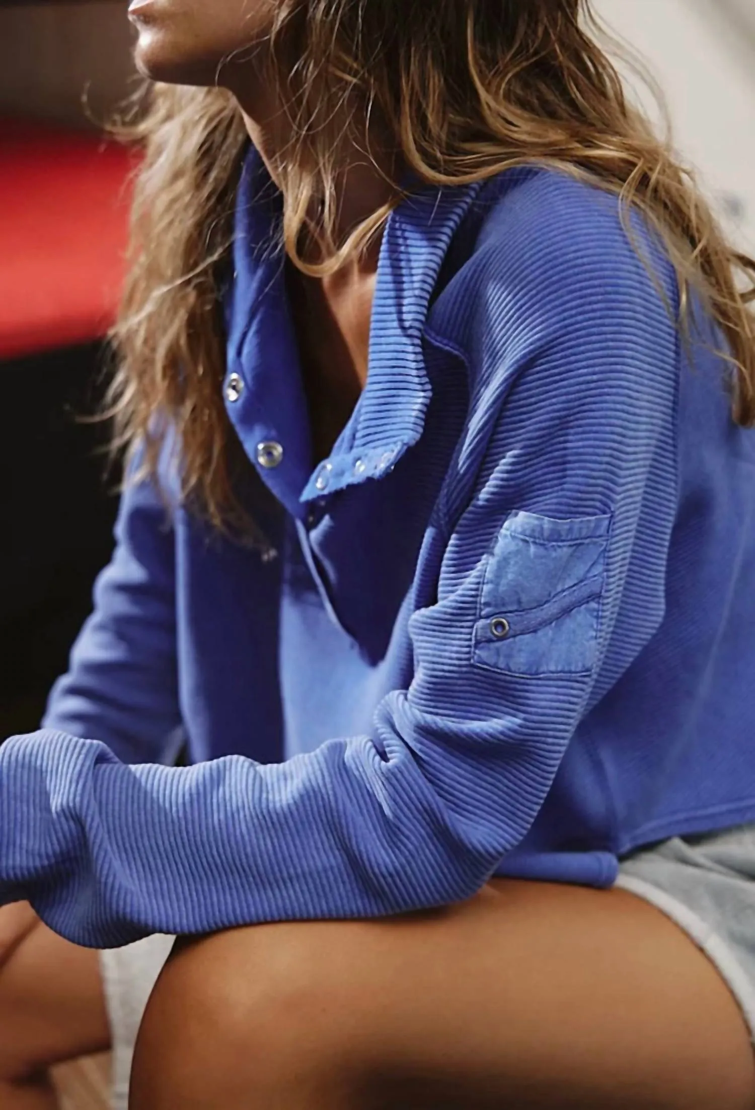 So Fly Henley Layer In Ultra Indigo