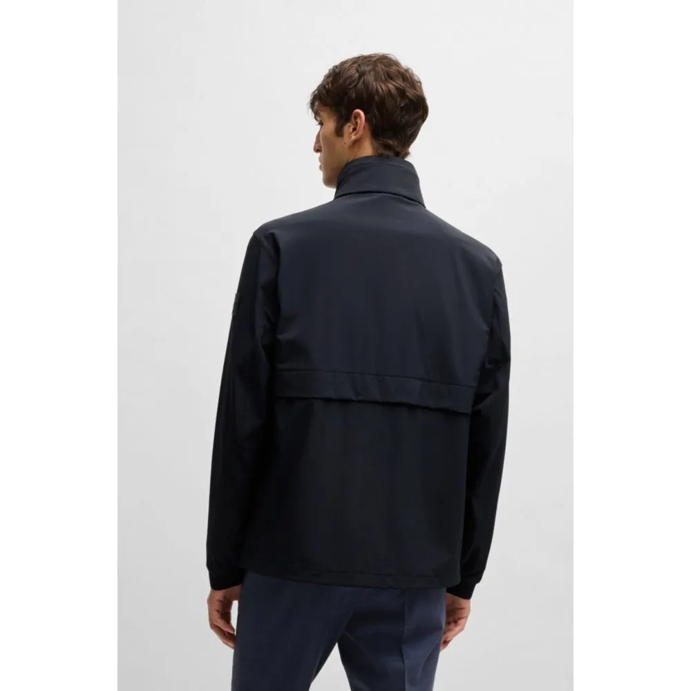 Softshell jacket in washable stretch fabric with packable hood