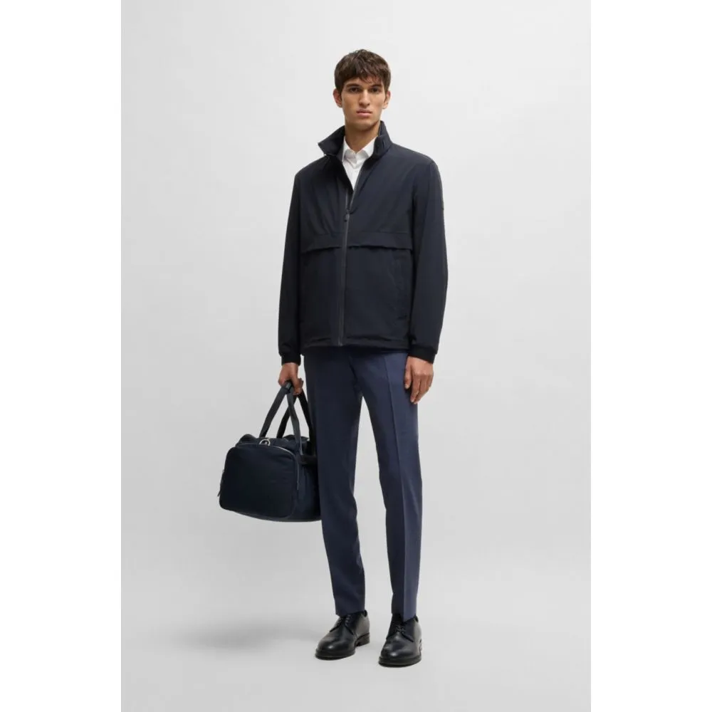 Softshell jacket in washable stretch fabric with packable hood