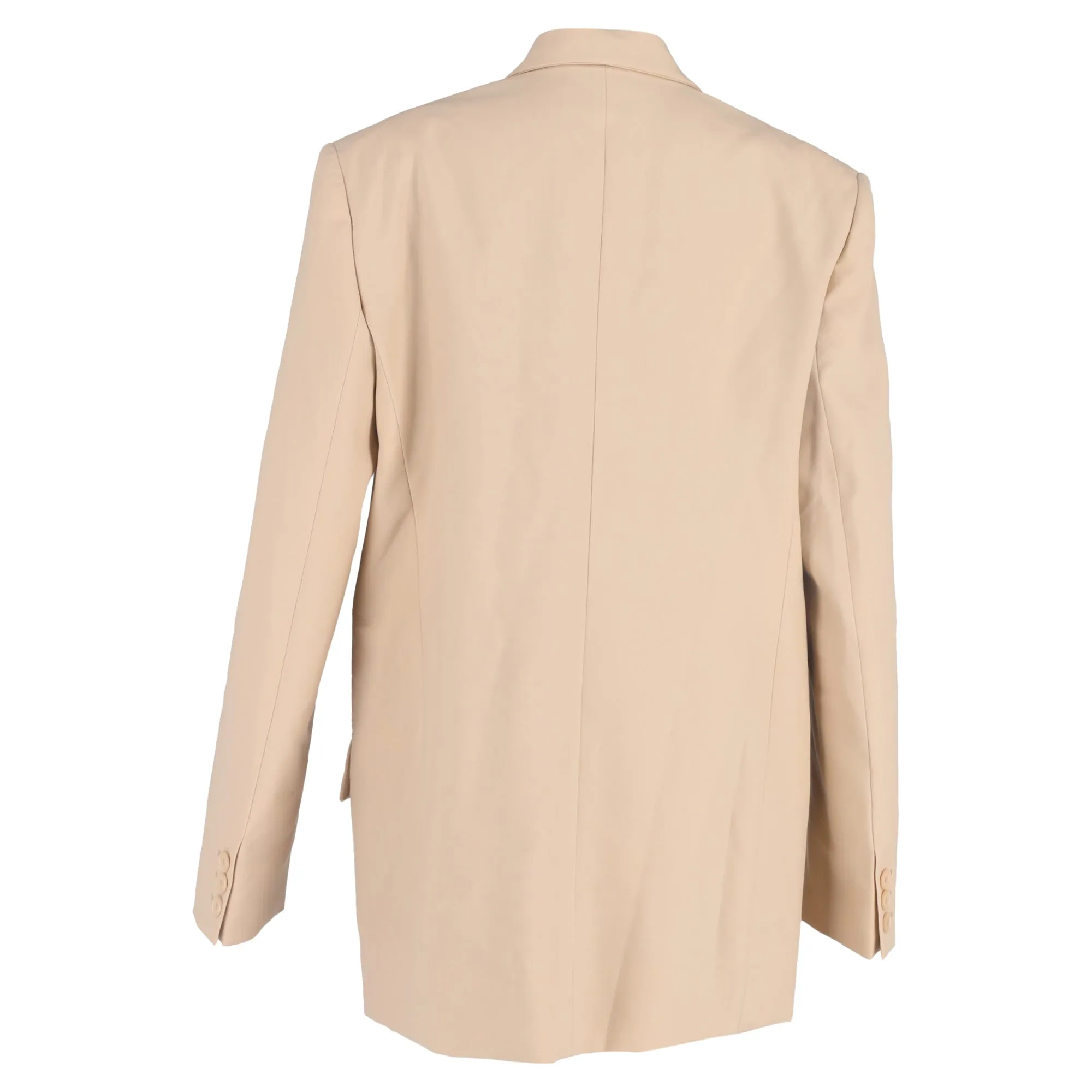 Stella Mccartney Single-Breasted Blazer in Nude Wool