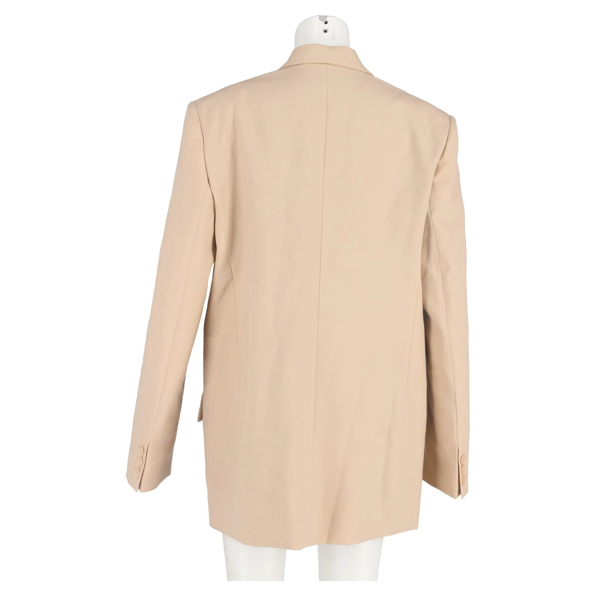 Stella Mccartney Single-Breasted Blazer in Nude Wool