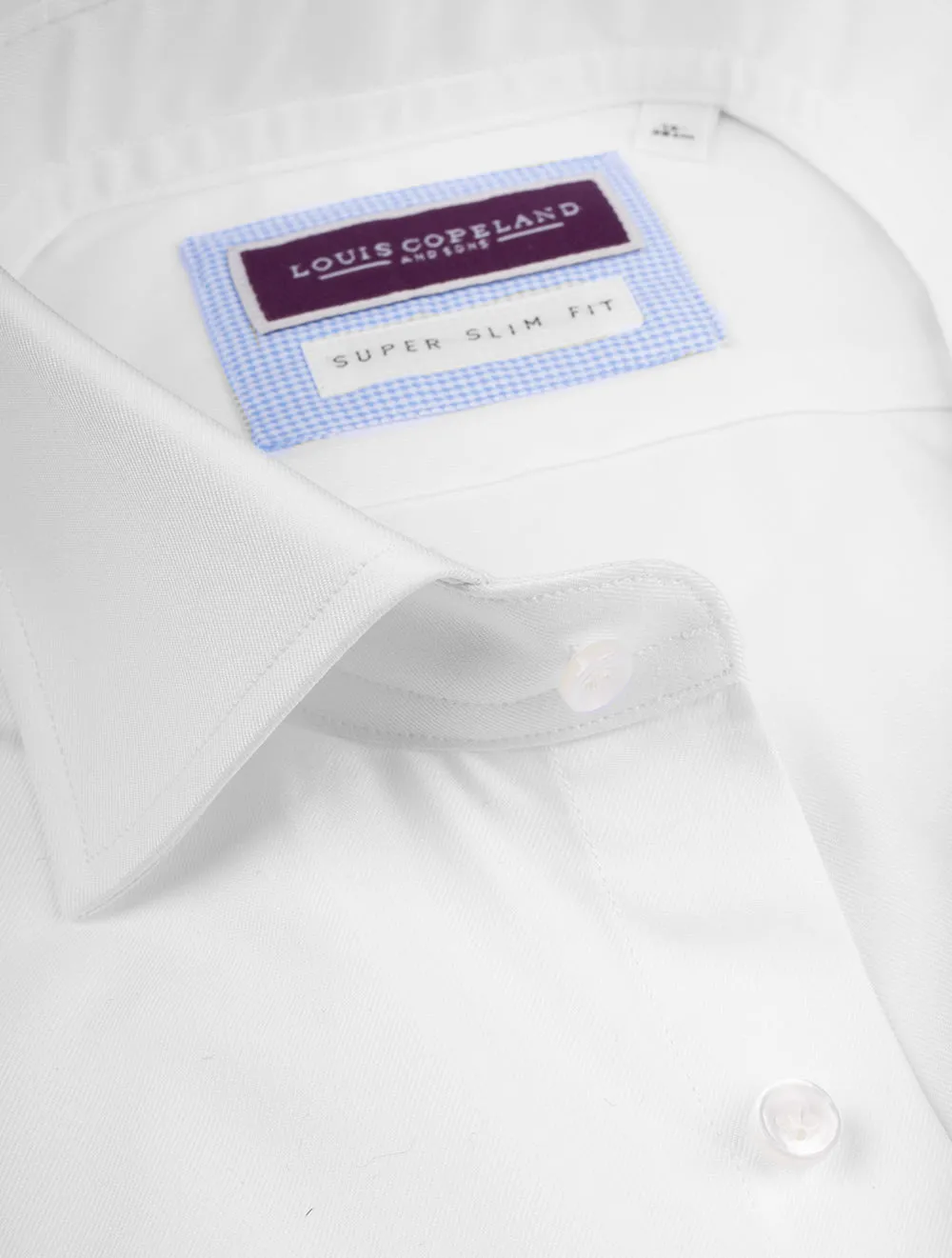 Super Slim Thomas Mason Single Cuff White