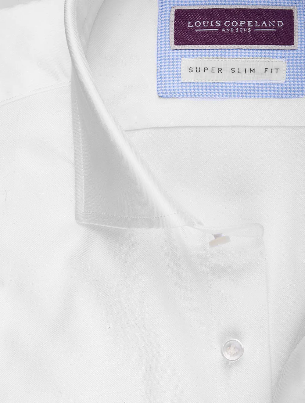 Super Slim Thomas Mason Single Cuff White
